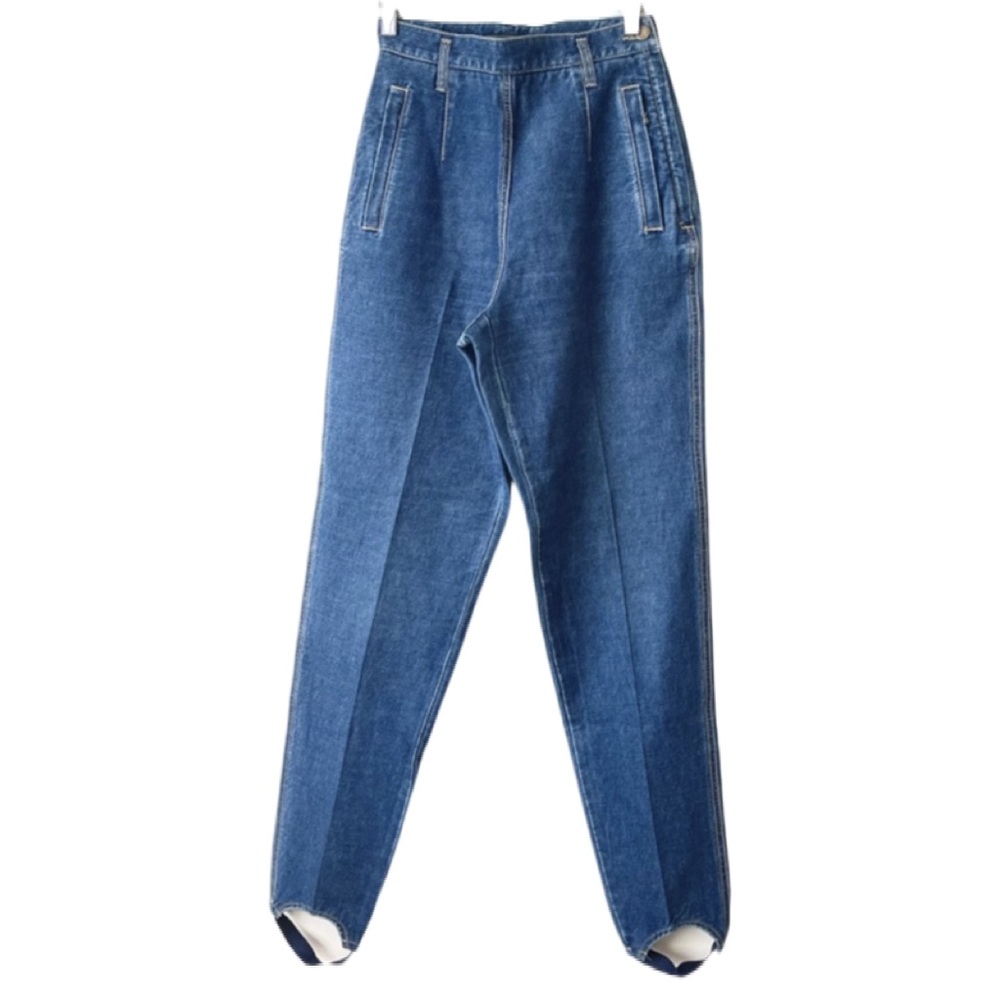 Liz Wear Vintage High Rise Stirrup Blue Denim Jeans Sz 8